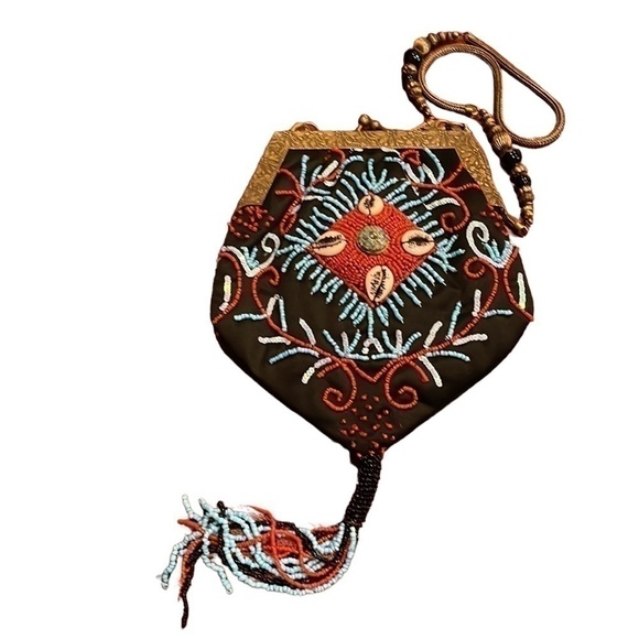 Indian Beaded Tassel Handbag - Picture 1 of 6